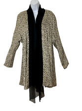 VINTAGE SAINT ROMEI PURE SILK OPEN EVENING COAT, SIZE 6