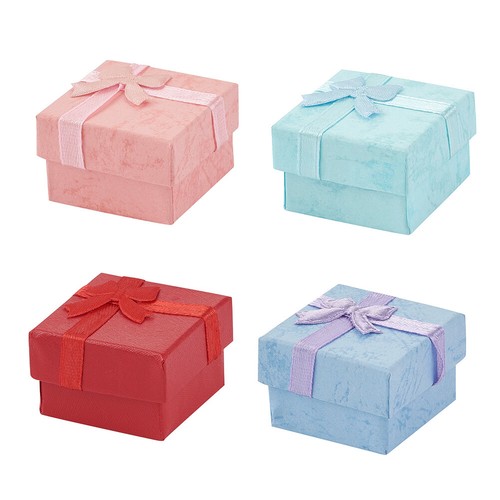 240pcs Colorful Mini Cardboard Ring Earring Boxes Cube Present Pack Case 41x41mm - Picture 7 of 10