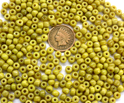 1/2# Pound Bulk 5/0 RARE Greasy Buckskin Original Pony Beads African Trade  V230