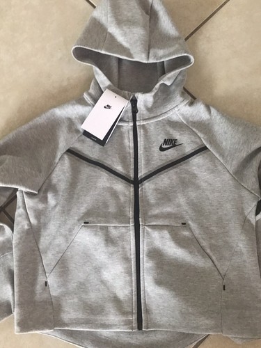 Nike Sportswear Tech Fleece Big Kids Girls Full-Zip Hoodie M+Plus DD9154 091 - Picture 2 of 7