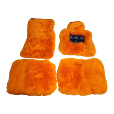 Genuine Orange Lambswool Sheepskin floor mats fits Wraith Dawn Ghost Phantom