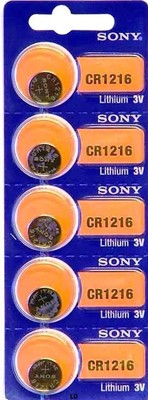 CR 1216 MURATA / SONY LITHIUM BATTERIES (5 piece) 3V Watch Authorized US Seller