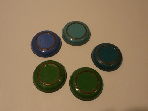 Enamelware Set 5 Small Shallow Bowls, Multicolor, Florals - Picture 7 of 7