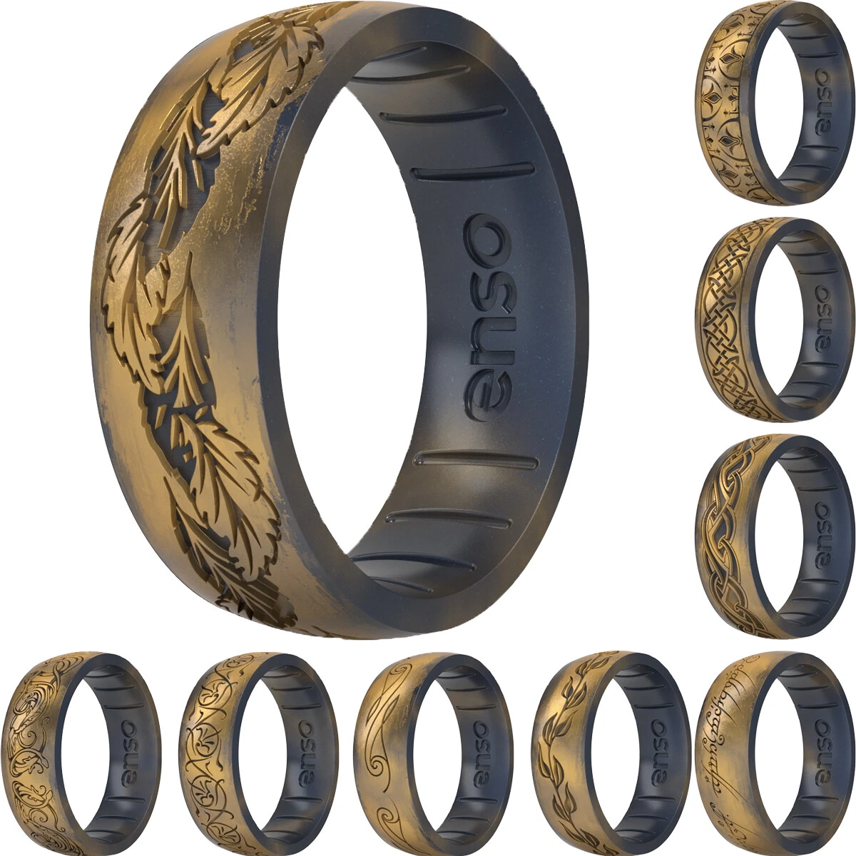 Enso Rings Lord of The Rings Classic Silicone Ring - 13 - Elven Weave