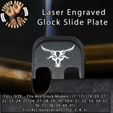 Tribal Bull - Glock Rear Slide Plate Back Plate for Full Sized GlocksGen1-5