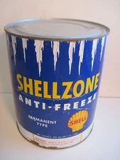 Vintage SHELLZONE Anti-Freeze One Gallon Empty Can