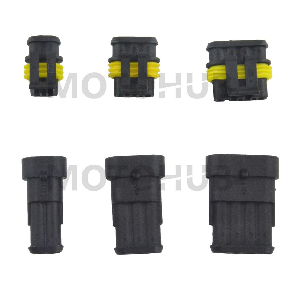 15SET 12Amp 2-Way 3-Way 2/3/4 Pin Car Super Seal Waterproof Wire Connector Plug - Image 4 of 4