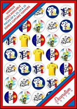35 x Tour De France Party Pack Edible Cupcake / Cake Toppers Cycling Bike Race