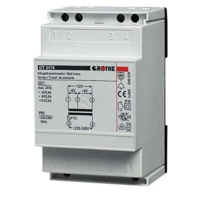 GROTHE KLINGELTRANSFORMATOR KLINGELTRANSFORMATOREN Grothe Klingeltransformator GTN 3174 Klingeltransformatoren 14074