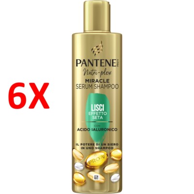 6 X Pantene Nurei Plex Miracle Serum Seideneffekt Shampoo Mit HyaluronsÄure 25