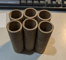 6 pcs Heavy Duty 1/8 Thick Cardboard Tubes Arts & Crafts Supplies 4" x 1 3/8" OD