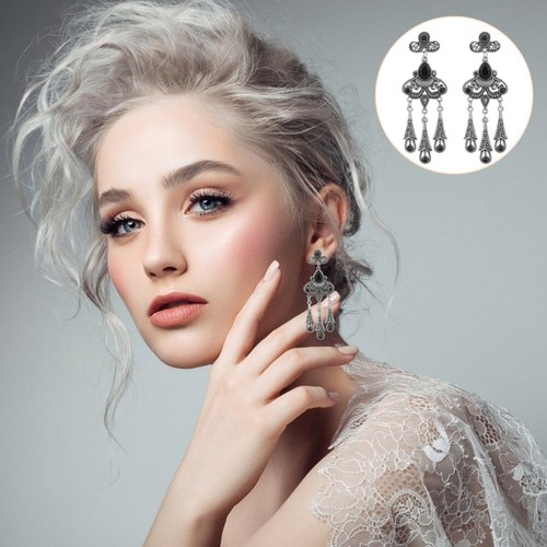 Boucles d'oreilles vintage fantaisie, style rétro, paire ancienne