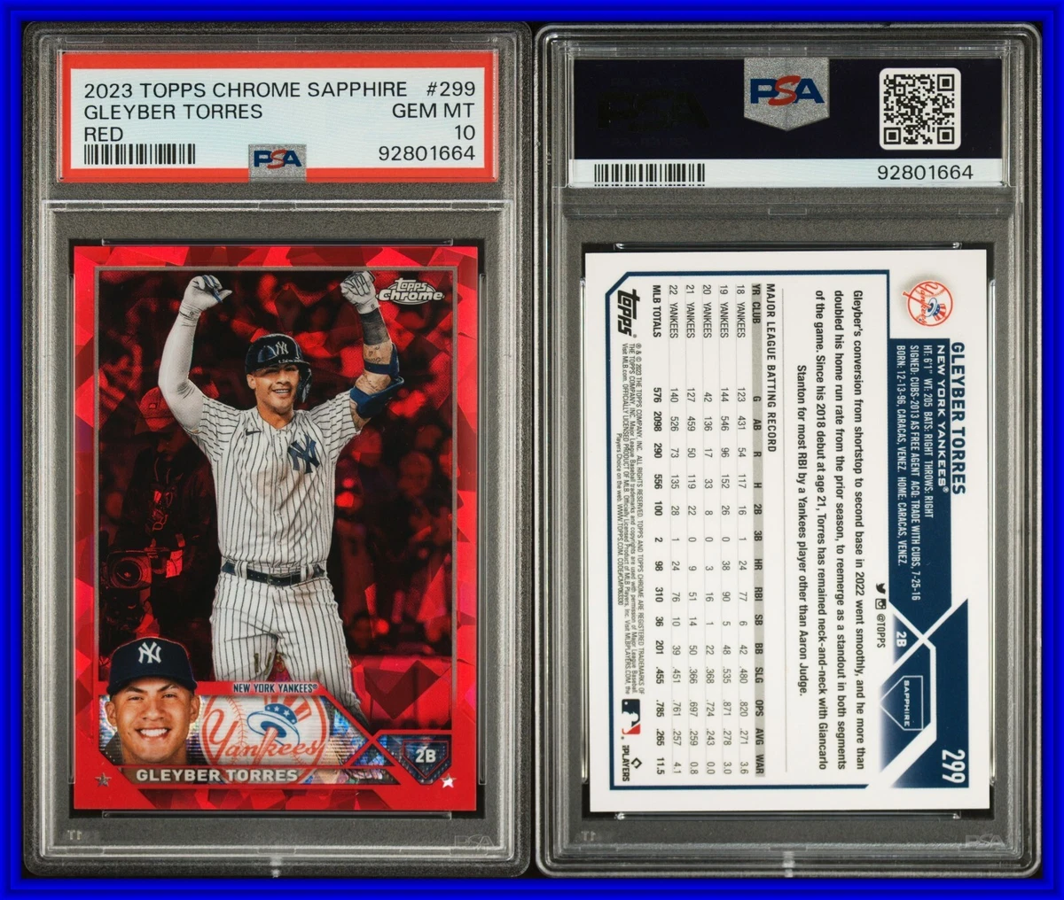 25+ Gleyber Torres Professional Sports Authenticator (PSA