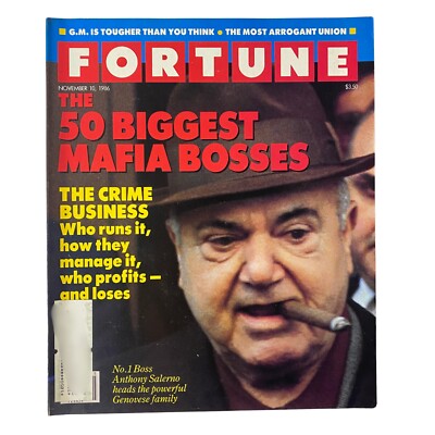 Fortune Magazine November 10, 1986 Mafia Boss Anthony Salerno VG