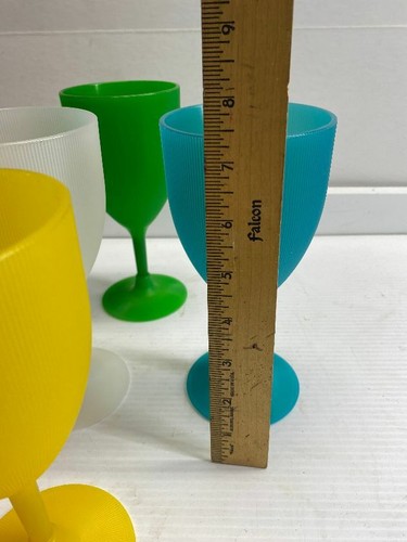 8 copas de plástico reutilizables para picnic/piscina - tazas de vino/postre - 14 oz.- JUEGO DE OCHO - Imagen 6 de 8