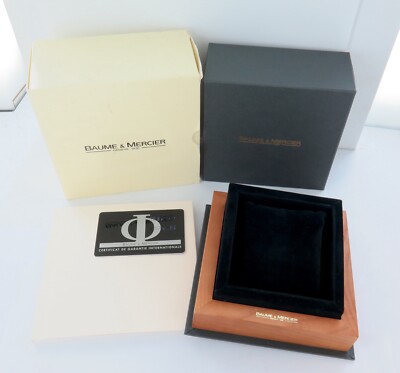 Baume & Mercer Watch Storage Box with 2001 Warranty & Outer Box