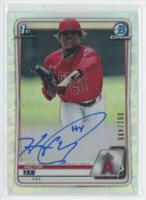 2020 Bowman Chrome Prospects Autographs Refractor Hector Yan Auto 091/499 Los