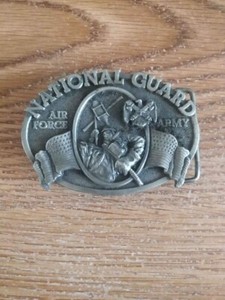 1992 Army, USAF National Guard  Belt Buckle by Beramot Brass Works
