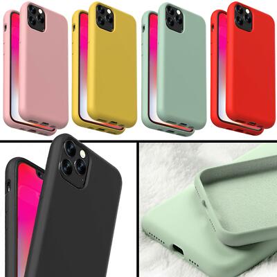 Hülle Für iPhone Soft Cover Handy Schutz mit Microfaser Innenfutter Silikon Case