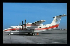 Aviation airplane chrome postcard Petroleum Air Services Airlines DHC-7 Cairo AP