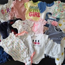 Baby Girl 22 Piece Lot Bundle Pants Bottoms Top Bodysuit Clothes 6 6-9 12 Months