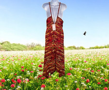 Jackpot Womens Handkerchief Boho Sundress Size XXL Multicolor Spaghetti Straps