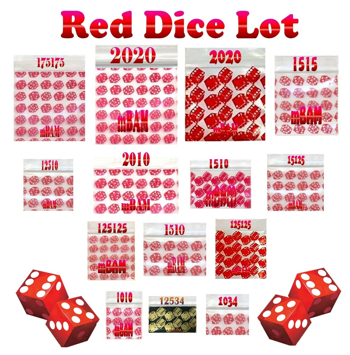 100 PACK 2.5 3.0 RED DICE 12510 Apple Zip Baggies 1.25X1.0 100 PACK 2.5 3.0 RED DICE 12510 Apple Zip Baggies 1.25X1.0
