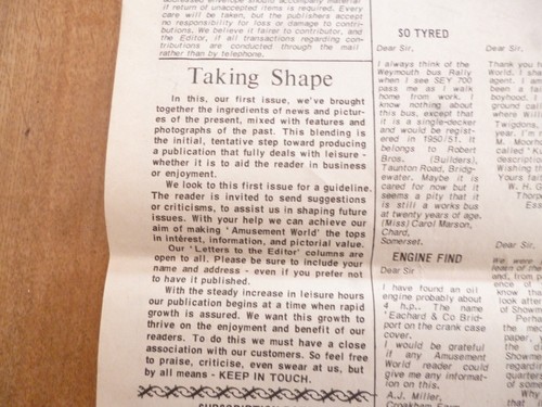 AMUSEMENT WORLD NEWSPAPER No.1 DECEMBER 1962 CIRCUS, FAIRGROUND, SHOWMAN, TOBERS - Picture 2 of 10