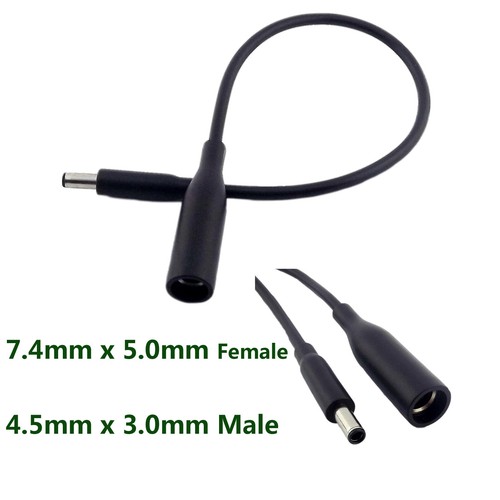 DC Power Adapter 4.5 x 3.0mm Male to 7.4mm x 5.0mm Female Laptop Resistor Cable - Picture 2 of 8