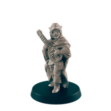 Human Mini  Bard Singer  Male Townsfolk NPC Figure  DnD Wargaming Mini  RPG