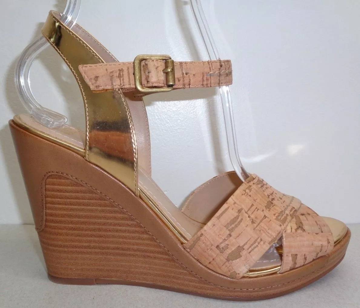 Stacked cork sandals sale