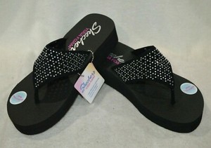 skechers cali vinyasa wedge flip flop