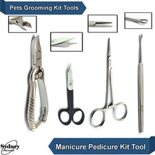 Manicure Pedicure Kit Tool Heavy Duty Cutter Cuticle Scissor Hair Pulling Forcep