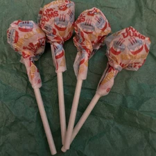 Lot Of 4 Suckers Ultra Rare 100th Anniversary Dum-Dum Sucker/Lollipop Bday Cake