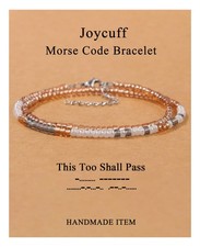 Morse Code Bracelet for Women Unique Gift for Best Friends Charm Encouragement B