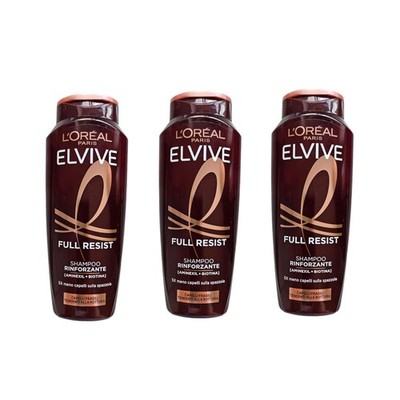 L'Oreal Paris Elvive Full Resist Aminexil Rinforzante Shampoo 250ml 3er Pack