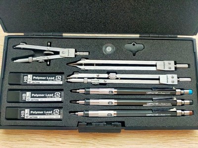 Drapas Drapas Drafting Set Compass Pentel Mechanical Pencil #2b8710