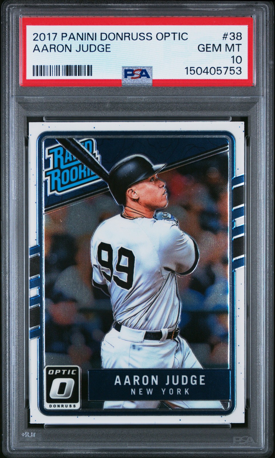 2017 PANINI DONRUSS OPTIC AARON JUDGE #38 PSA 10 GEM RC ROOKIE 5753