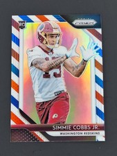 2018 Panini Prizm Red White & Blue RC #298 Simmie Cobbs Jr. Washington Redskins