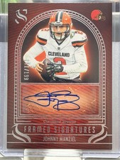 2025 Panini Silhouette Johnny Manziel Framed Signatures Auto /199 Browns