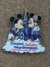 Disney Tokyo Disneyland 25th Anniversary Limited Edition 2008 Pin Mickey Minnie