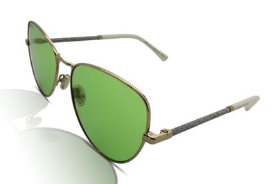 Jimmy Choo Sonnenbrille Damen Carol/S Rund Gold 56/18/140 UV400 Grün