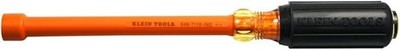 Klein Tools 646- 7/16'' Insulated Nut Driver 6'' Hollow Shaft Cushion Grip Handle