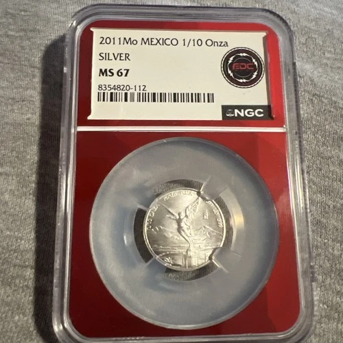 1997 Mexico Libertad 1/10 Oz. Silver Coin - NGC MS67