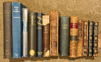 Antiquarian Vintage Book Lot 1736-1944 Flight Aviation History Math Science