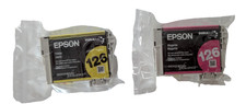 Genuine Epson 126 Ink Cartridges Magenta Yellow OEM Sealed