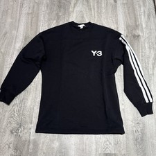 adidas Y-3 3 stripe long sleeve sweat shirt