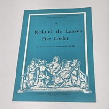 Roland de Lassus Five Lieder Music Sheet SATB