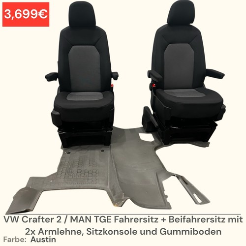 VW CRAFTER  II / MAN TGE Sitz Fahrersitz + Beifahrersitz mit Armlehnen Austin