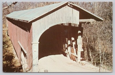 Nancy Jane Bridge Covered Bridge Monroe County Indiana Postcard 1964